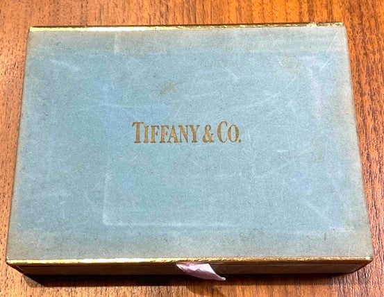 Tiffany & Co. Vintage Double Deck Playing Cards Set Blue Gold Box USA 1970s New