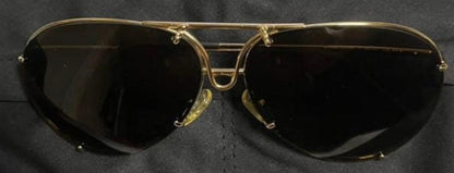 Porsche Design P'8000 Aviator Sunglasses Gold Frame Interchangeable Lenses Set