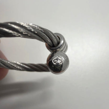 PHILIPPE CHARRIOL Celtic Wire Ring Silver Stainless Steel Size US 6.5 / EU 53