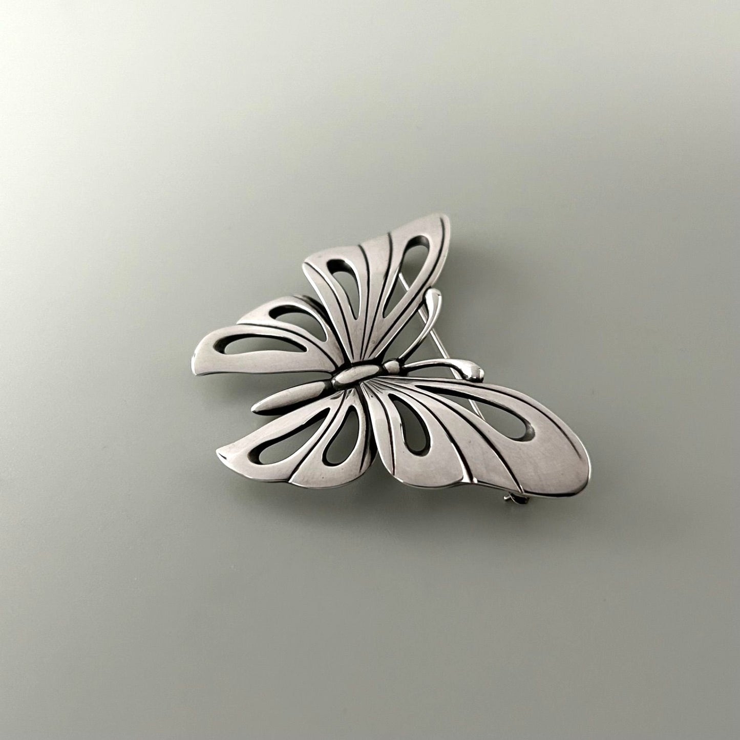 Georg Jensen Butterfly Brooch No.563 Sterling Silver 925 Pin Vintage Denmark