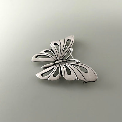 Georg Jensen Butterfly Brooch No.563 Sterling Silver 925 Pin Vintage Denmark