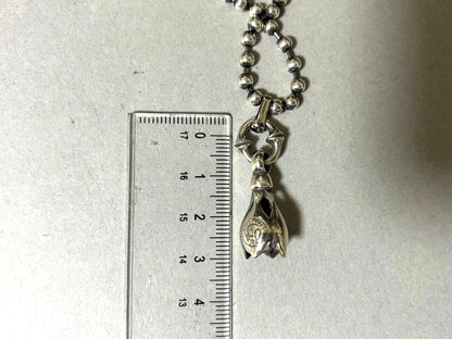 LONE ONES Tear Bell Pendant Necklace Silver Ball Chain Authentic Excellent