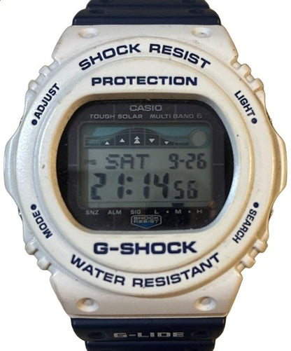 CASIO G-SHOCK GWX-5700SS-7JF Tide Graph Solar Mens Watch White Blue 48.9mm