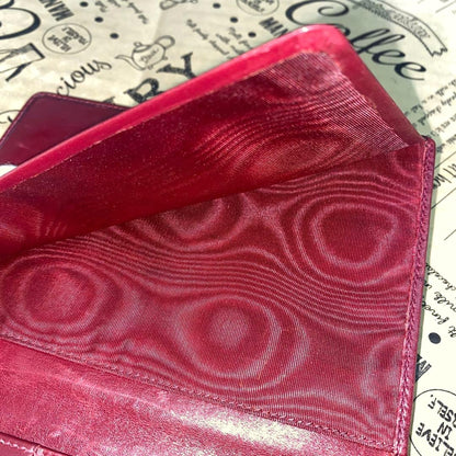 GUCCI Notebook Cover Vintage GG Canvas Business Planner Bordeaux Leather