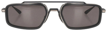 Chrome Hearts EADER Double Bridge Sunglasses Black Silver 61-20-124 Used Japan