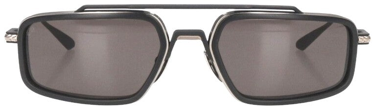 Chrome Hearts EADER Double Bridge Sunglasses Black Silver 61-20-124 Used Japan