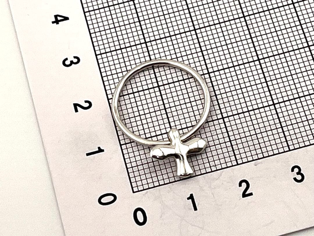 Tiffany & Co Sterling Silver 925 Bird Cross Ring US6 EU51 Authentic Vintage