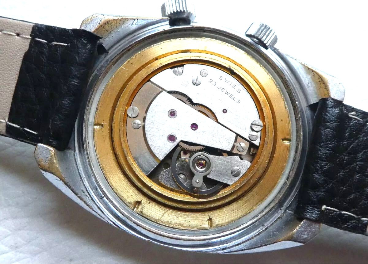 SICURA Breitling Apollo Diver 23 Jewels Hand Wind Swiss Watch Vintage Steel Used