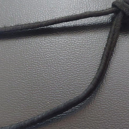 Baccarat Crystal Heart Pendant Necklace Black Leather Cord Silver Tone Hardware