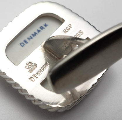 Royal Copenhagen x Georg Jensen Silver 925 Sailing Ship Cufflinks Denmark 2.3cm