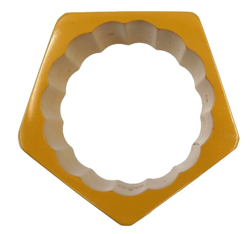 GUCCI Acrylic Geometric Bangle Bracelet Mustard Yellow 8.3in Italy Authentic