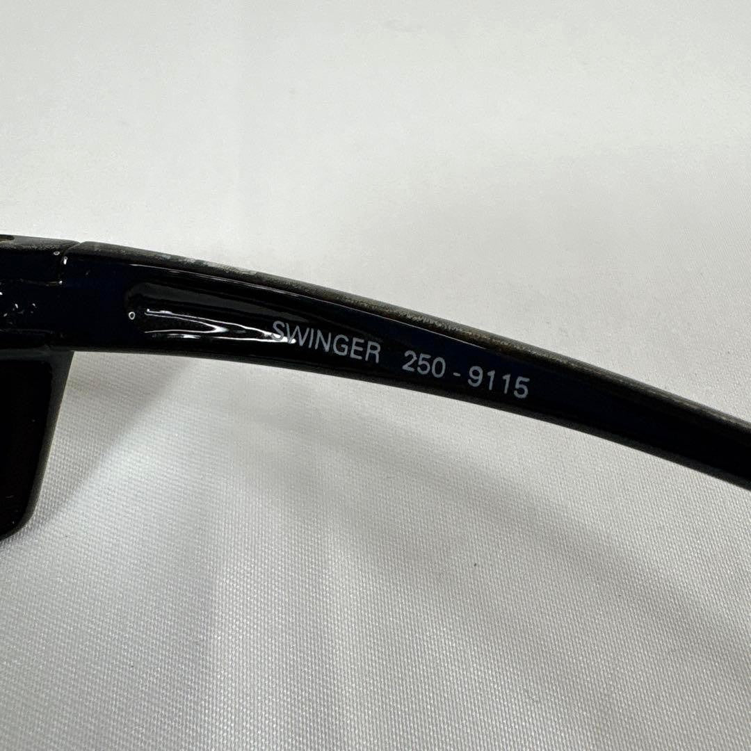 Arnette Swinger 250-9115 Sunglasses Black Marble Frame Green Lens Made in Italy