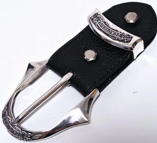 DEAL DESIGN Sterling Silver 925 Belt Buckle SV925 Removable 35mm Width 85g Used