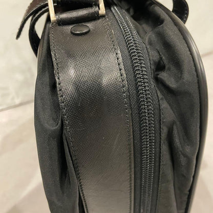 PRADA Nylon Saffiano Briefcase Business Bag Black Triangle Logo 2way Shoulder
