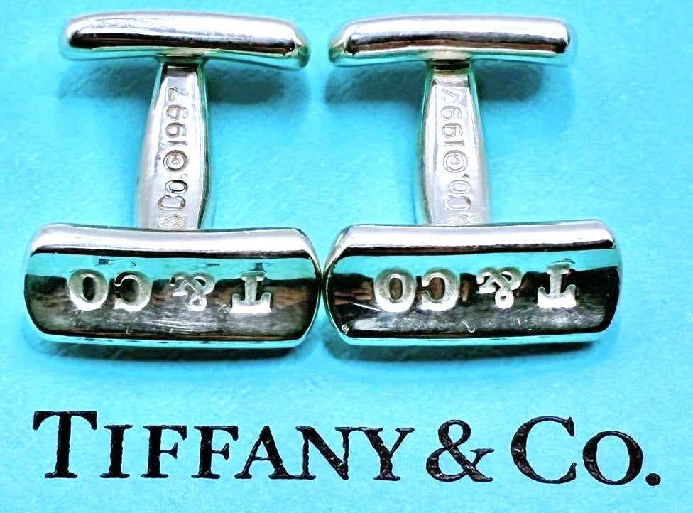 Tiffany & Co 1837 Cufflinks Sterling Silver 925 2.2cm(0.9") Used Excellent VTG