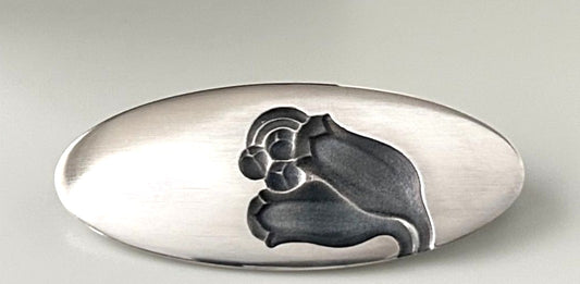 Georg Jensen Sterling Silver 925 Brooch #448 Tulip Flower Pin Denmark Authentic