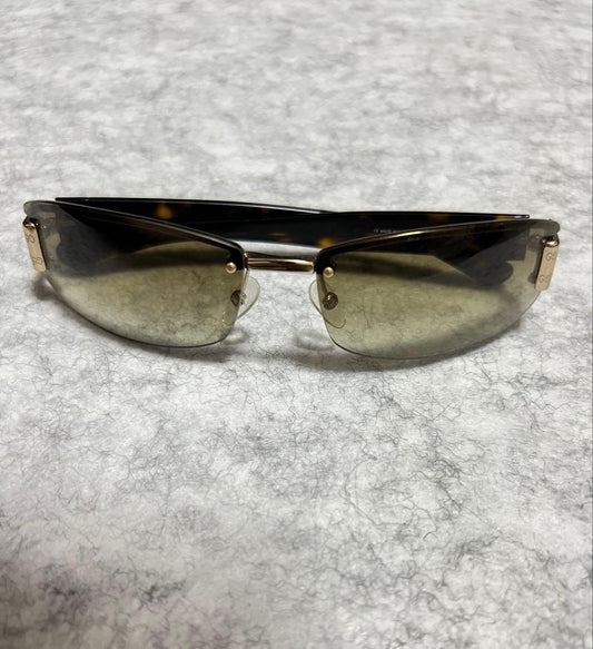 Gucci GG1799/S Rimless Sunglasses Gold Brown Tortoiseshell Temple 60 15 125