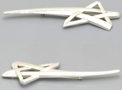 Tiffany & Co Paloma Picasso Shooting Star Brooch Pin Sterling Silver 925 8.24cm