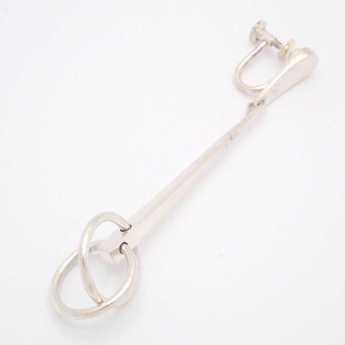 Georg Jensen # 196 Sterling Silver 925 Screw Back Earring Single Ear Only