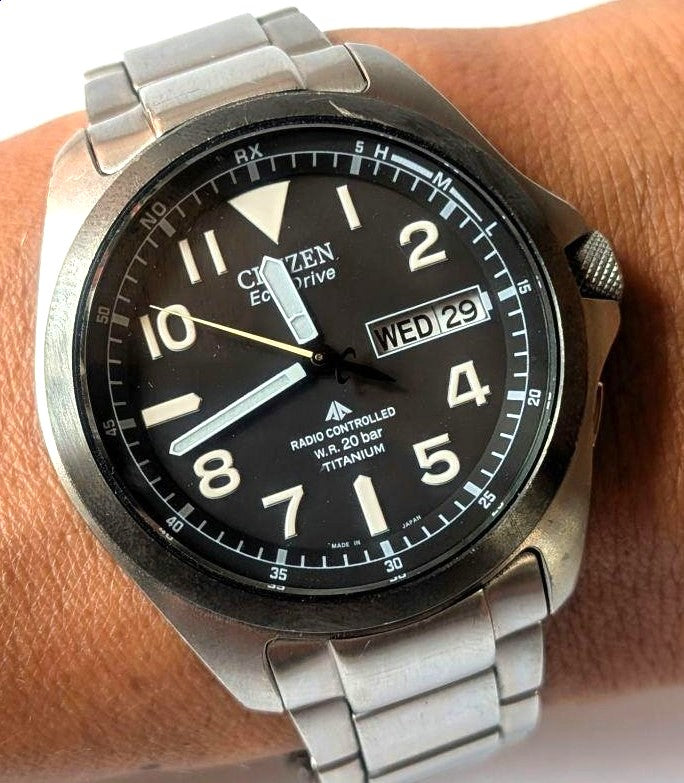 Citizen Promaster Land PMD56-2952 Eco-Drive Radio Solar Titanium Watch Japan