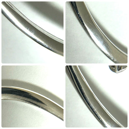 CHANEL Vintage Large Hoop Earrings Silver 925 Sterling Silver Rare Authentic