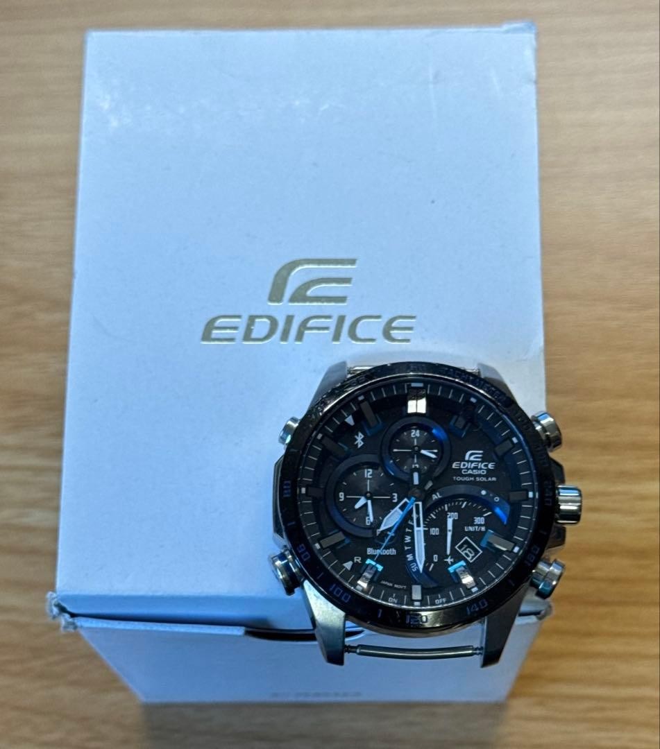 CASIO Edifice EQB-501 Tough Solar Bluetooth Mens Watch Black Dial No Band Box