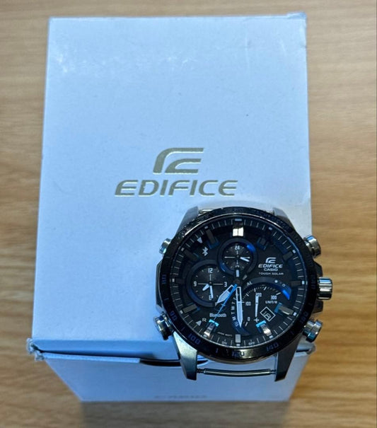 CASIO Edifice EQB-501 Tough Solar Bluetooth Mens Watch Black Dial No Band Box