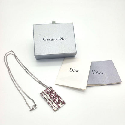 Christian Dior Bordeaux Trotter No2 Two Line Plate Necklace 55cm 21.7in Y2K