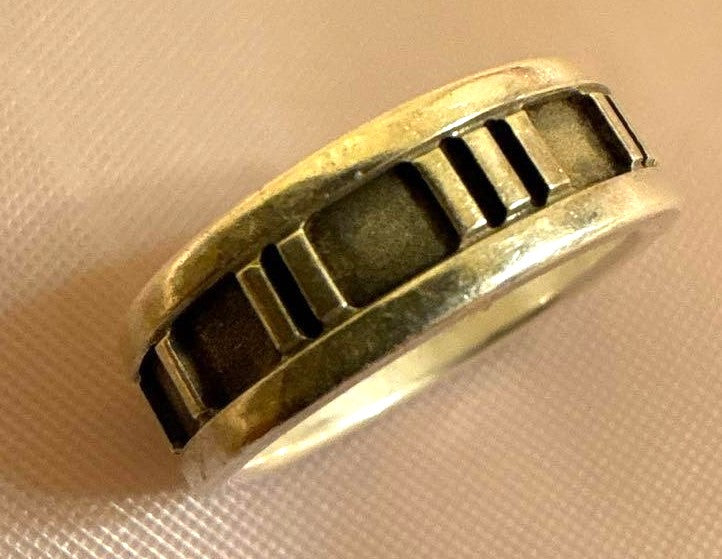 Tiffany & Co. Atlas Band Ring Sterling Silver 925 US5.5 EU50 Authentic Vintage